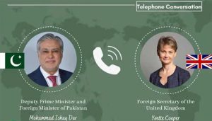 پاکستان اور برطانیہ کا رابطہ، امن اور سفارت کاری پر تعاون جاری رکھنے پر اتفاق