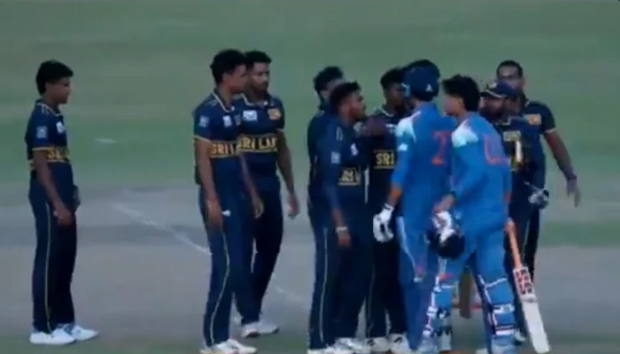 سری لنکا اے سے شکست کے بعد بھارتی ٹیم آپے سے باہر